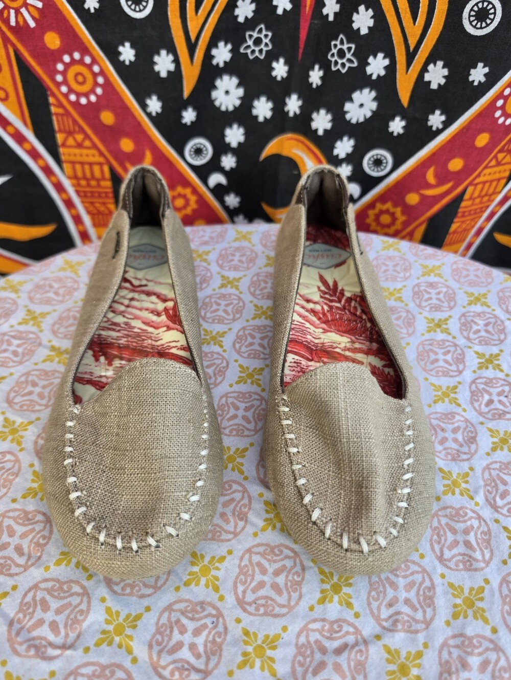 Cushe Lamu Women's Slip On Flats US 5 EU 36 Sand Canvas Casual Comfort Shoes